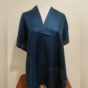 Pashmina - 75”/15” dark blue color muffler.